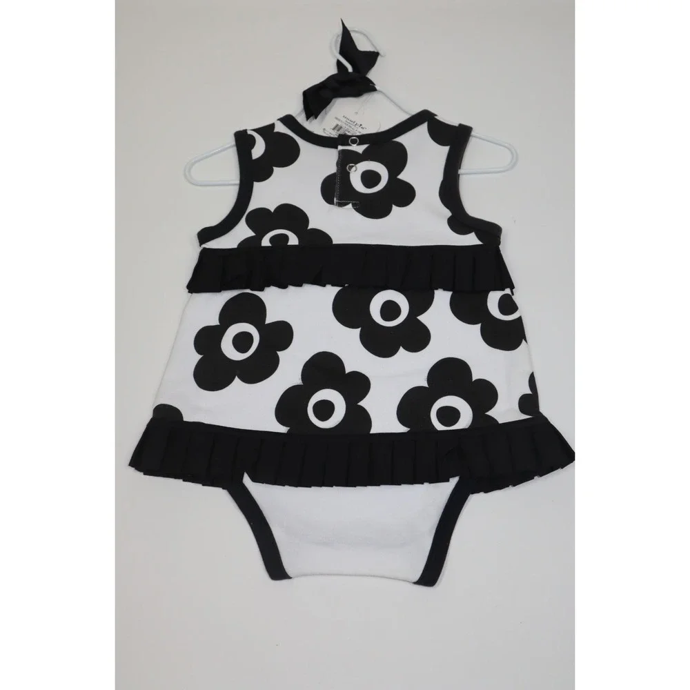 Mud‎ Pie Baby-Girls Tres Jolie Pleated Ruffle All-in-One Dress, Size 12-18 M